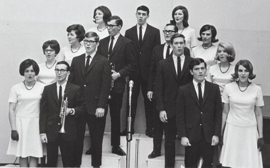 1965 – 2. The Singing Collegians debut. Starting in the 1965-66 academic year and continued until 1974.